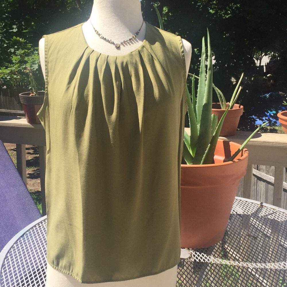 Olive sleeveless top